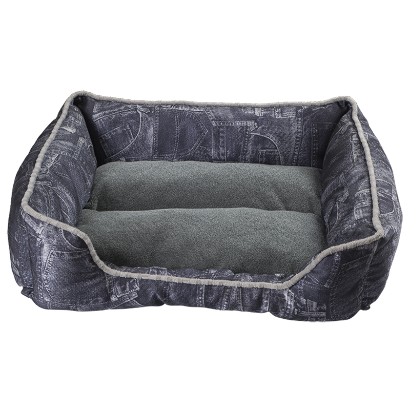 HY-10 Кровать для домашних животных из искусственного джинсового материала Cuddler